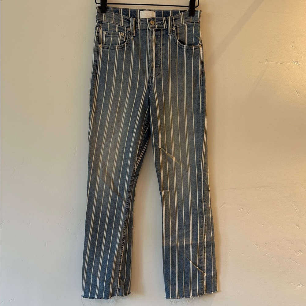 Boyish Denim with White Stripes